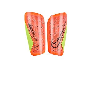 Nike Mercurial Lite - Espinilleras de fútbol Nike con mallas de sujeción - naranjas