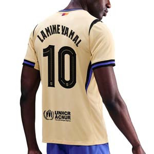 Camiseta Nike 2a Barcelona L Yamal 25 26 Dri-Fit Stadium UCL - Camiseta de la segunda equipación Nike de Lamine Yamal del FC Barcelona para la Champions League 2025 2026 - beige