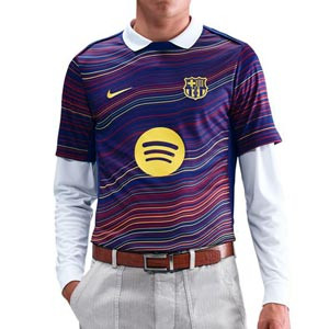 Camiseta Nike Barcelona Pre-Match Dri-Fit Academy Pro - Camiseta de calentamiento prepartido Nike del FC Barcelona 2025 2026 - azul marino